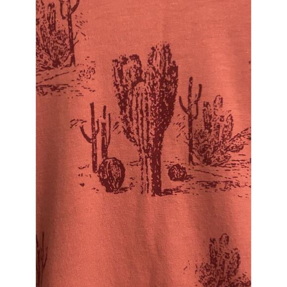 Goodfellow Size Small Cactus Desert Print Cinnamon T-Shirt - Picture 5 of 7